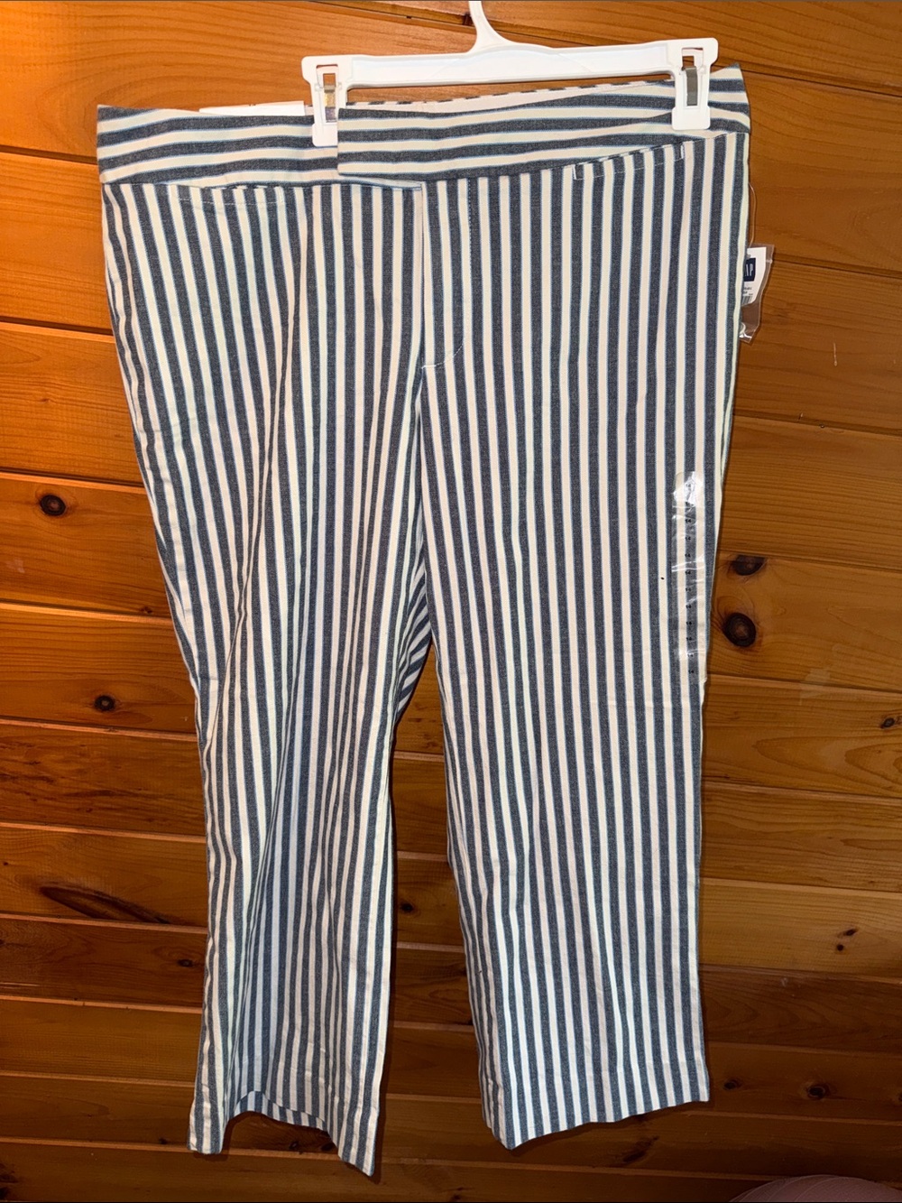 GAP Women's Navy & White Straight Leg Pants